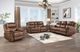 New Classic® Home Furnishings Ryland Brown Power Dual Reclining Loveseat-1