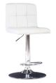Powell® Brandt Chrome/White Adjustable Bar Stool-4
