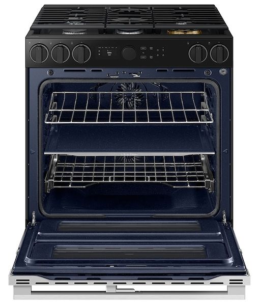 Samsung Bespoke 30" Fingerprint Resistant Stainless Steel Slide In Gas Range-2