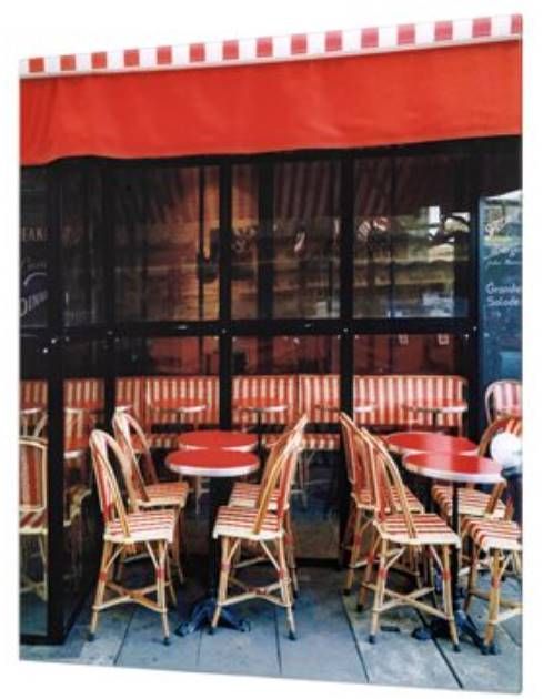 YHD Red Bistro II Wall Art-3