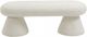 Meridian Furniture Drum Cream Faux Shearling Teddy Fabric Upholstered Bench-1