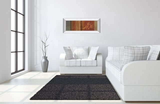 Classy Art Leaf Silhouette Il by Jordan Grey Mirror Framed Wall Art-3
