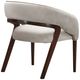 Michael Amini® Houston Mushroom Gray/Walnut Vanity Chair-1