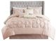Olliix by Madison Park 7 Piece Tufted Blush Full Laurel Comforter Set-0