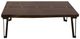 International Furniture Direct Walnut Reddish Brown Cocktail Table with Black Base-3