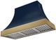 AGA Cascade 48" Indigo Wall Mounted Range Hood  with Antique Brass Trim-0