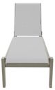 Telescope Casual Leeward Abalone/Storm Fabric/Polymer Outdoor MGP Sling Lay-Flat Stacking Armless Long Frame Chaise with Wheels-1