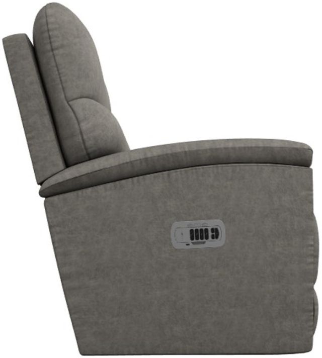 La-Z-Boy® Trouper Charcoal Power Wall Recliner with Headrest and Lumbar-3