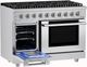 Hauslane HausPro 48" Stainless Steel Pro-Style Dual Fuel Range with Stainless Steel Knobs-4