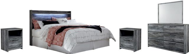 Signature Design by Ashley® Baystorm 5-Piece Gray King Panel Headboard Bedroom Set-0