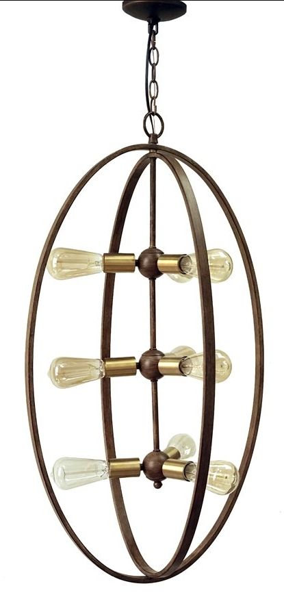 YHD Taos Western Bronze 9-Light Chandelier-0