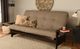 Kodiak Furniture Phoenix Linen Stone/Espresso Queen Futon with Mattress-1