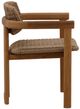 Dovetail Furniture Alva Light Brown Fabric/Wooden Outdoor Dining Chair-2