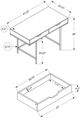 Monarch Specialties Inc. Gray Computer Desk-3
