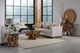 Modus Furniture One Glass Top Console Table with Natural Base-1