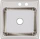 Elkay Lustertone® Classic Lustrous Satin 22" x 22" x 7-5/8" MR2-Hole Single Bowl Drop-In Sink-1