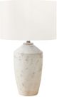 Monarch Specialties Inc. Ivory Concrete Table Lamp with Ivory Shade-0