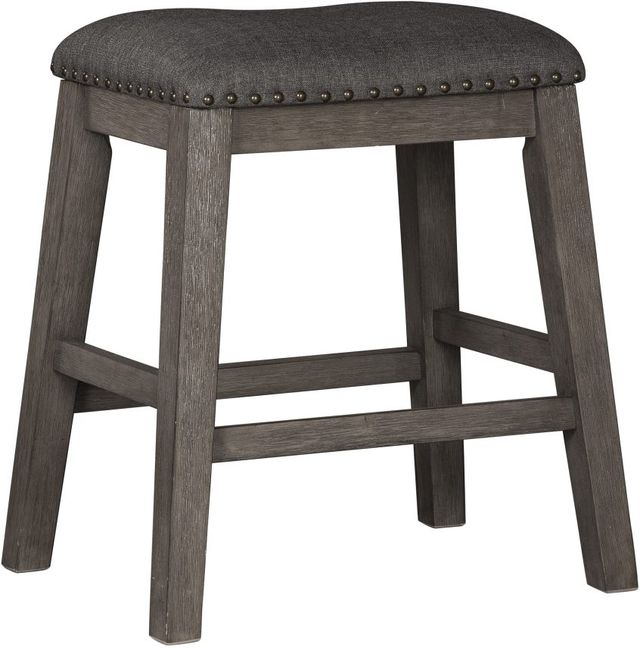 Clearance Signature Design by Ashley® Caitbrook Gray Upholstered Counter Stool-1