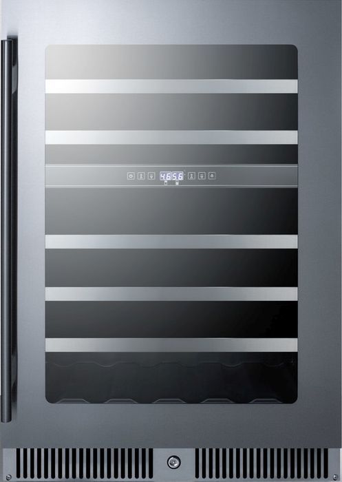 Summit® Classic Collection 5.4 Cu. Ft. Black Stainless Steel Wine Cooler-0