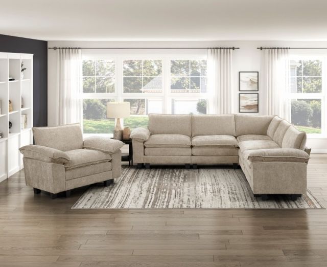 Homelegance® Dublin 5-Piece Taupe Modular Sectional-1