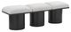 Meridian Furniture Pavilion 3-Piece Cream/Black 54" Modular Bench Set-0