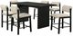 Coaster® Decker 7-Piece Black/Cream Counter Dining Set-0
