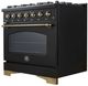 FORNO® Antico Alta Qualita 36" Black Pro Style Dual Fuel Range-2