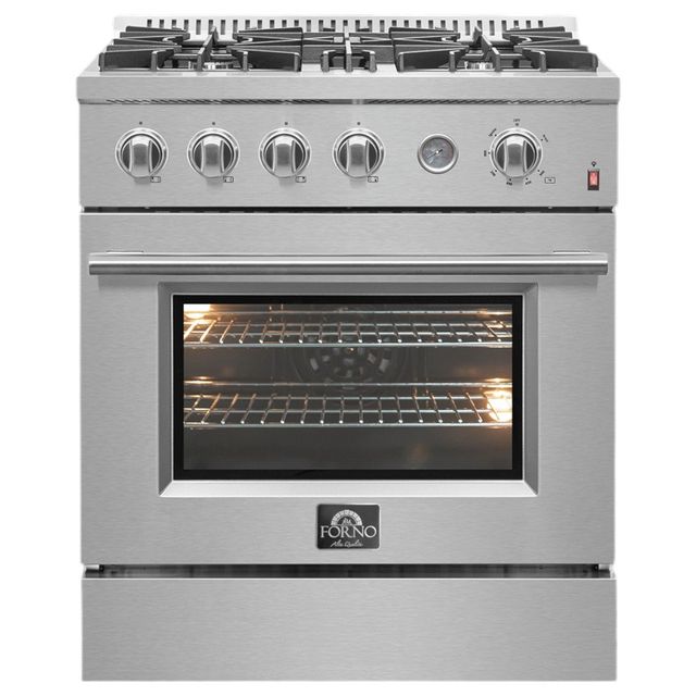 FORNO® Marco 30" Stainless Steel Pro Style Gas Range-0