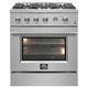FORNO® Marco 30" Stainless Steel Pro Style Gas Range-0