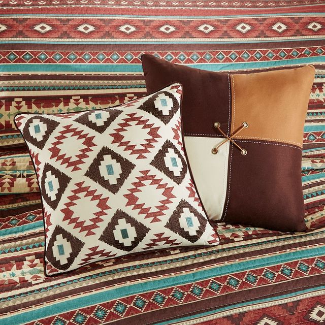 Olliix by Madison Park 6 Piece Spice Full/Queen Taos Reversible Coverlet Set-3