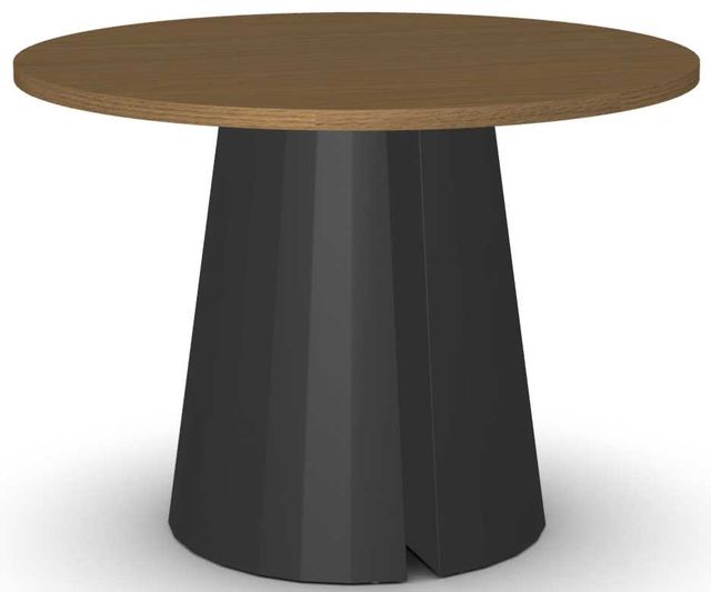 Amisco Customizable Gemma White Oak Veneer 42" Round Dining Table-0
