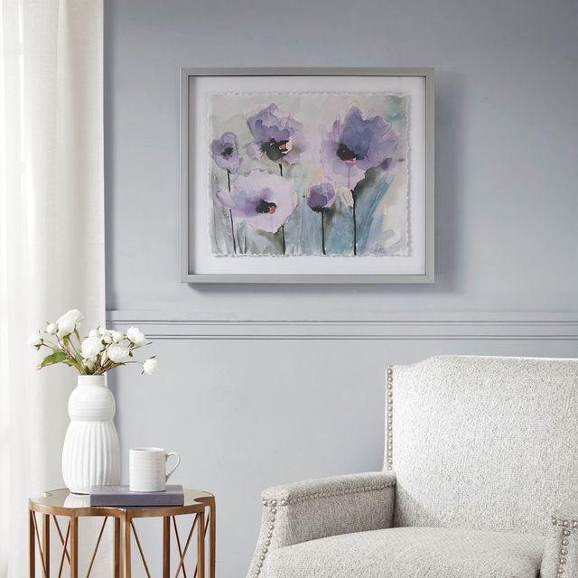 Olliix by Madison Park Lilac Blooming Spring Purple Framed Graphic-4