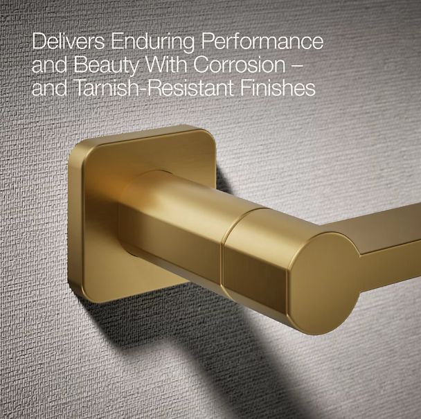 KOHLER® Parallel® Vibrant Brushed Moderne Brass Pivoting Toilet Paper Holder-4