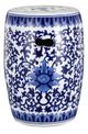 A & B Home Blue/White Garden Stool-0