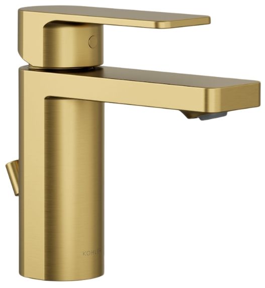 KOHLER® Parallel® Vibrant Brushed Moderne Brass 1.0 GPM Single-Handle Bathroom Sink Faucet-0