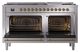 Ilve® Nostalgie II Noblesse 60'' Stainless Steel Pro Style Dual Fuel Range with Brass Trim-1