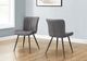 Monarch Specialties Inc. 2-Piece Grey Leather-Look Dining Chair Set-2