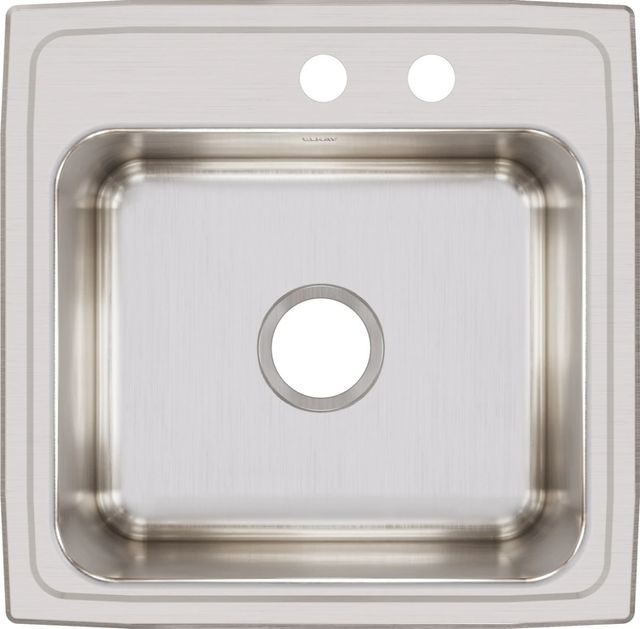 Elkay Lustertone® Lustrous Satin 19.5" MR2-Hole Single Bowl Drop-in Laundry Sink-1