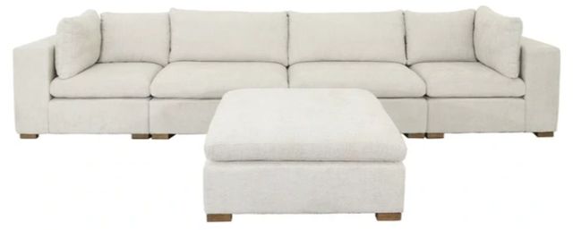 YHD Dali 5-Piece White Modular Sectional-0