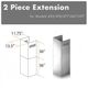 ZLINE 36" Stainless Steel Chimney Extension-3