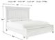 Benchcraft® Kanwyn Whitewash Queen Panel Bed with Storage Bench-3
