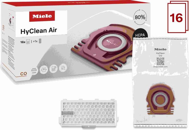 Miele Vacuum HyClean® Air Vacuum Bag 16-Pack for Guard M1 with HEPA AirClean Filter-1