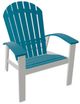 Telescope Casual Newport Aqua/Snow Polymer Outdoor MGP Adirondack Chair-0