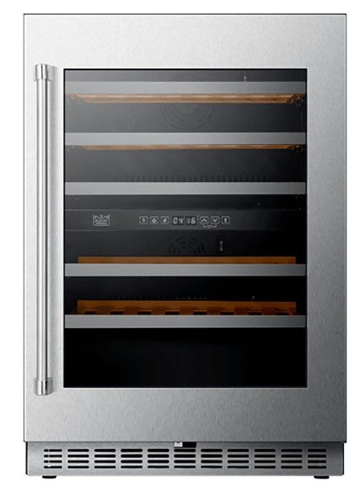 Kucht Professional 24" Stainless Steel Built-In or Freestanding Wine Cooler-0