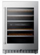 Kucht Professional 24" Stainless Steel Built-In or Freestanding Wine Cooler-0