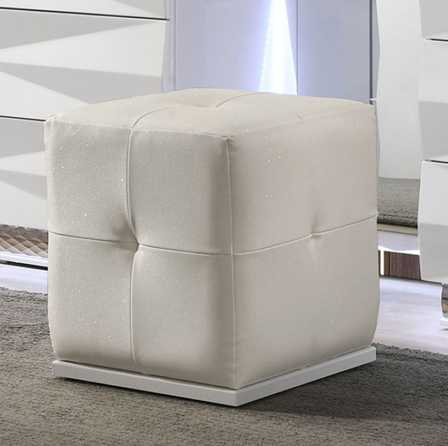 Furniture of America® Prisma White Vanity Stool-1
