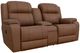 La-Z-Boy® Dorian Mocha Leather Manual Reclining Loveseat with Console-0