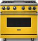 Viking® 7 Series 36" Daffodil Pro Style Natural Gas Range with Griddle-0