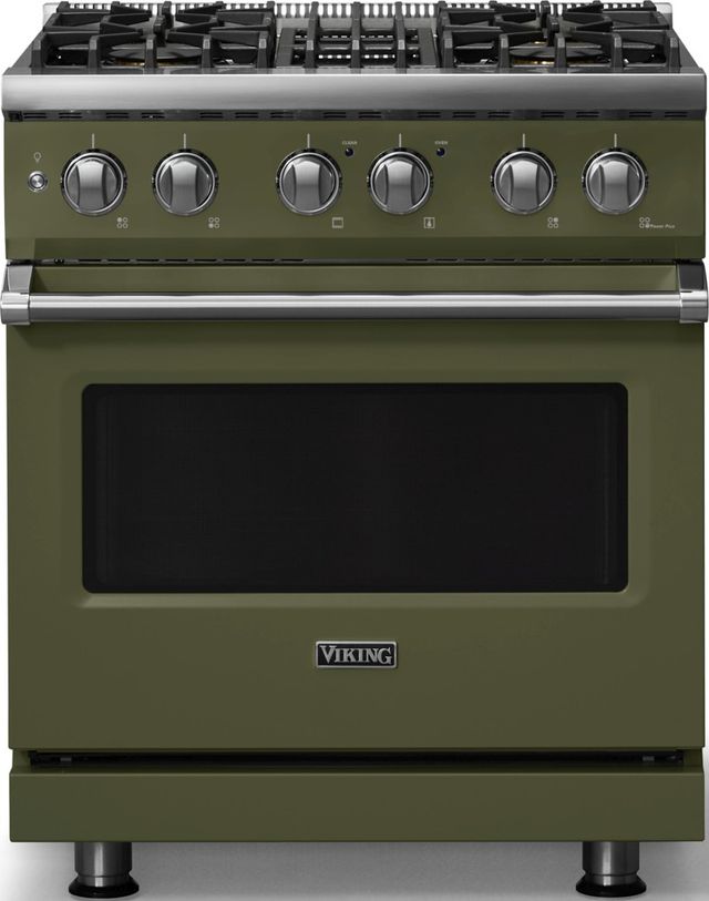 Viking® 5 Series 30" Martini Pro Style Dual Fuel (NG) Range with Polished Chrome Trim-0