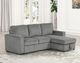 Furniture of America® Yves 2-Piece Dark Gray L-Shape Sectional-1